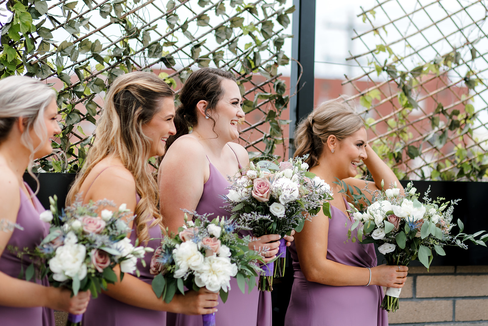 bridesmaids crying at the altar Port 393 Wedding In Holland, Michigan | Allie + Ryan