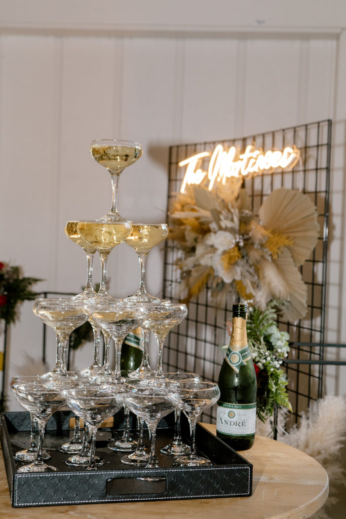 champagne tower for wedding in mi