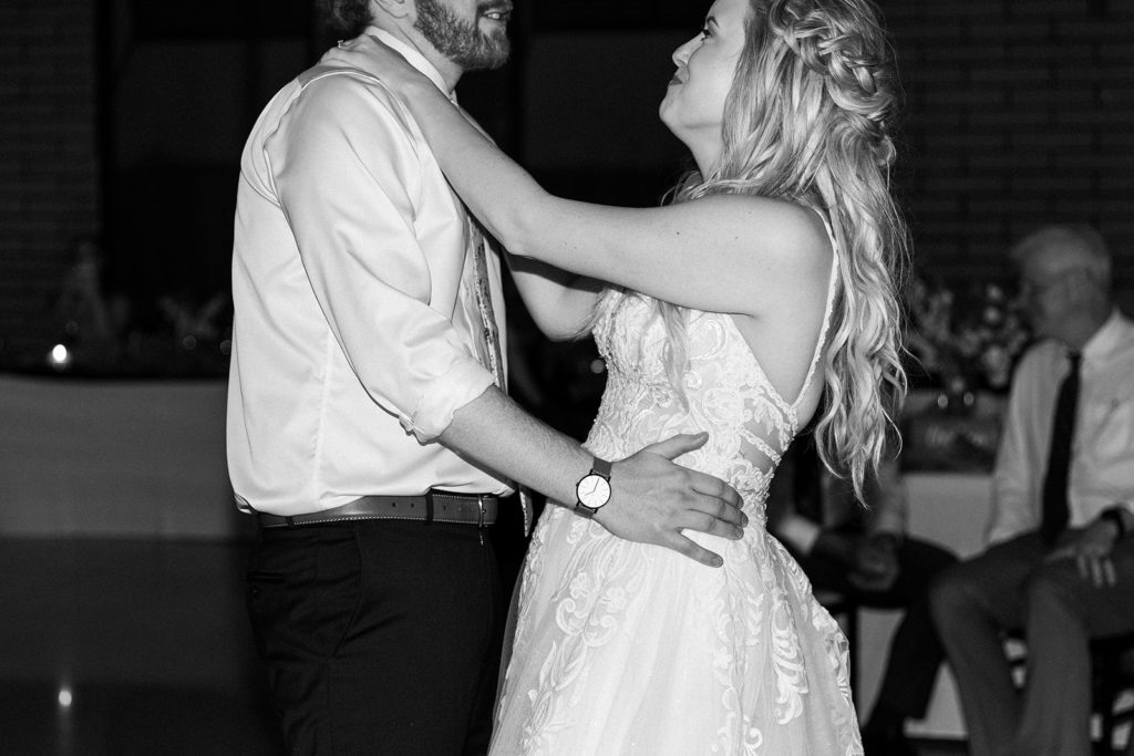 Bride and grooms first dance at Port 393 Holland wedding venue