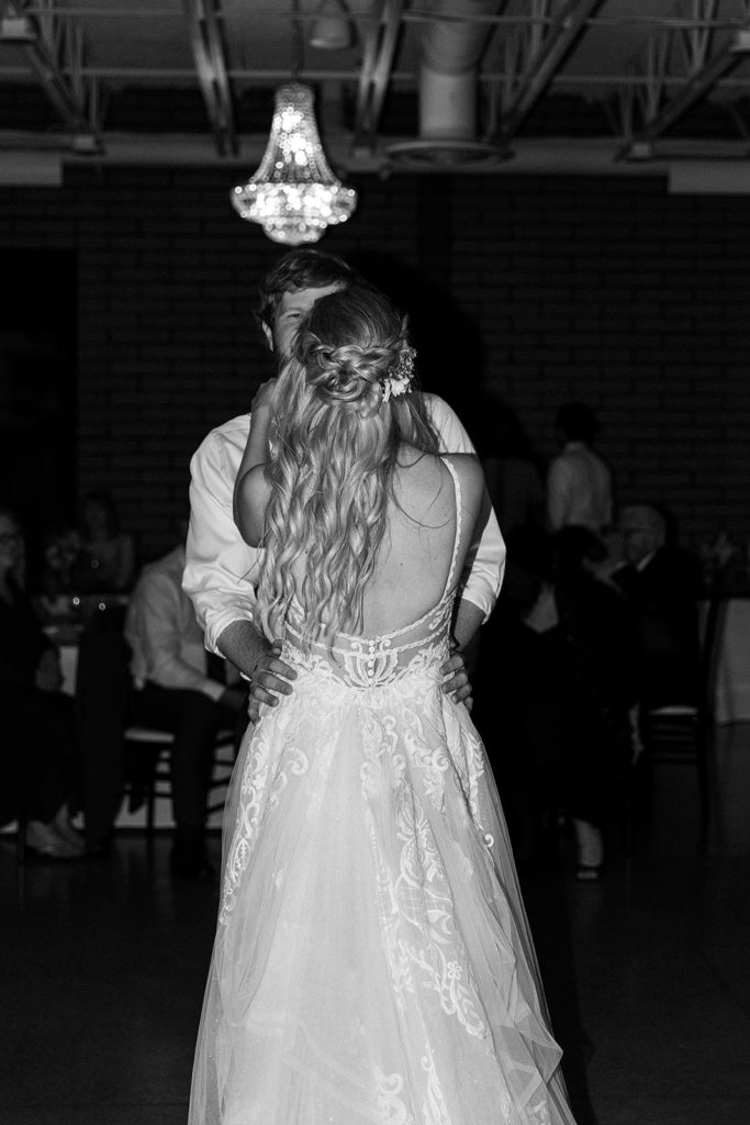 Bride and grooms first dance at Port 393 Holland wedding venue