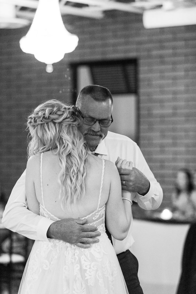 Bride and fathers first dance at Port 393 Holland wedding venue