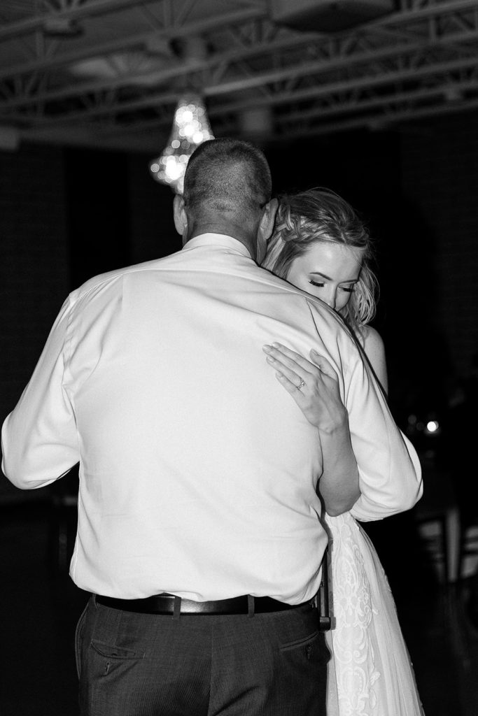 Bride and fathers first dance at Port 393 Holland wedding venue