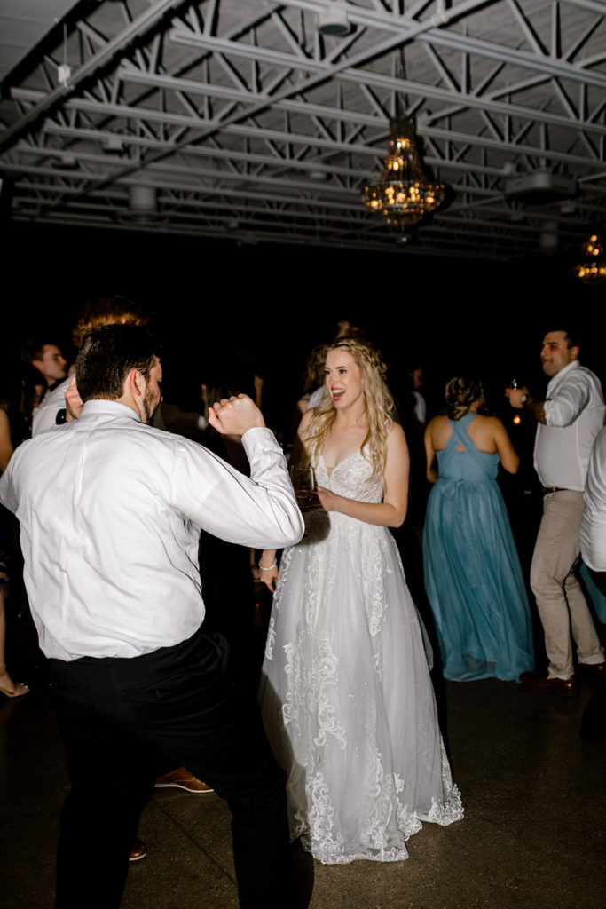 Open dancing at wedding reception in Michigan