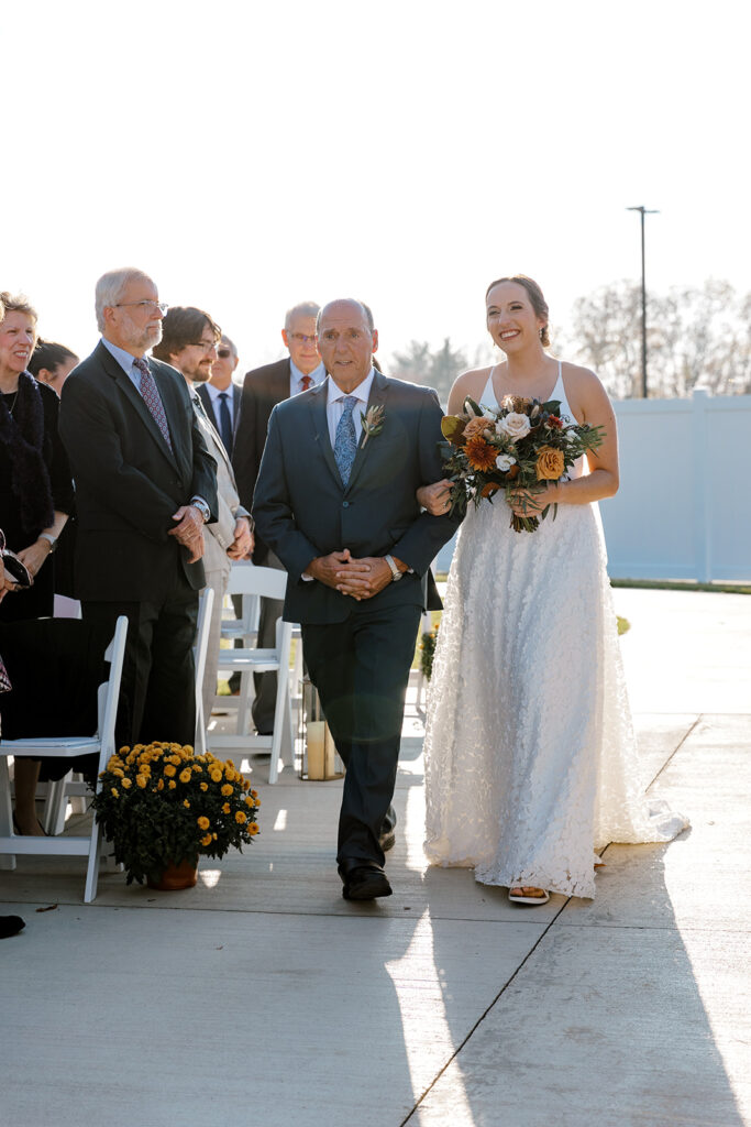 Wedding ceremony in Michigan Berrien Springs at North Lake Weddings and Events 