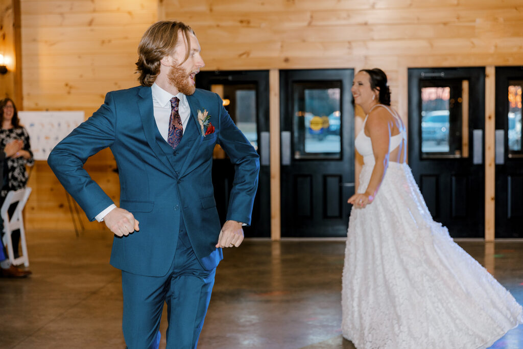 bride and grooms first dance