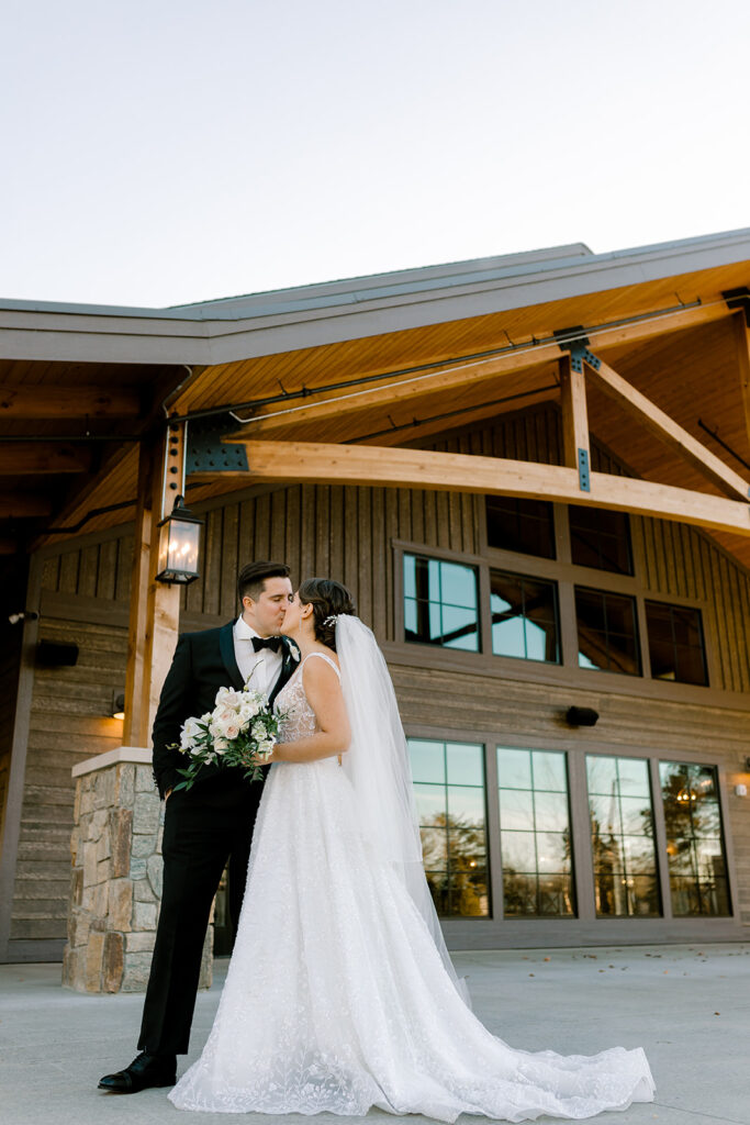  Bride and groom portraits at The Black River Barn - South Haven wedding venue