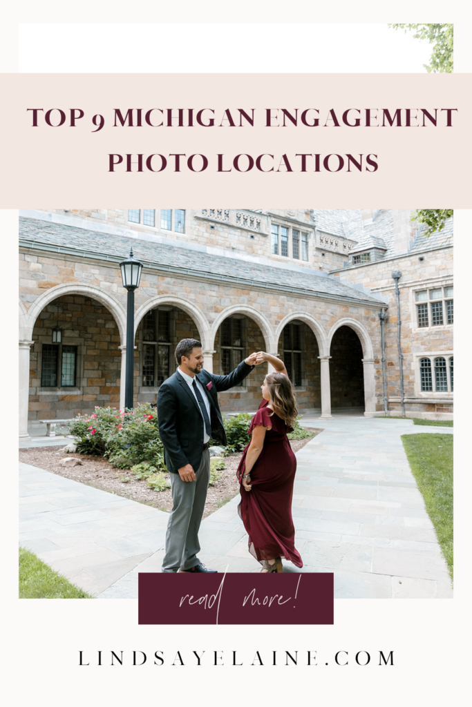 Engagement Session at University of Michigan Law Quad in Ann Arbor, MI - Top 9 Michigan Engagement Photo Locations