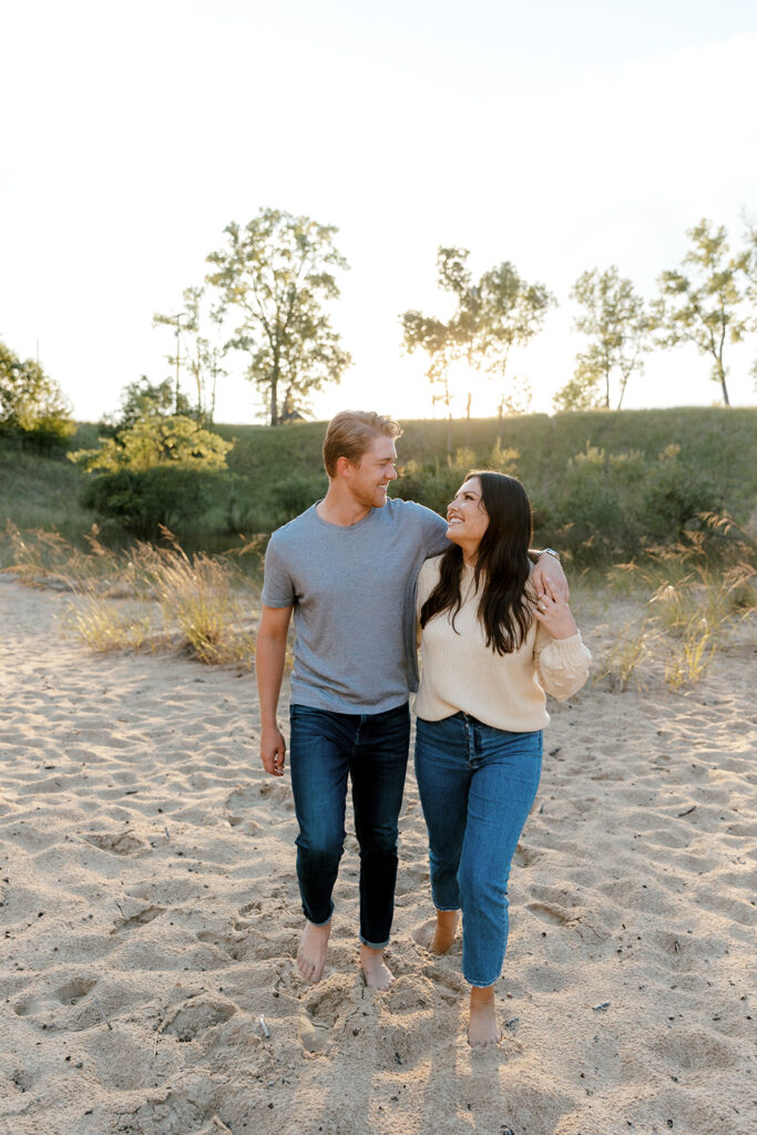 Engagement Session at Oval Beach in MI  