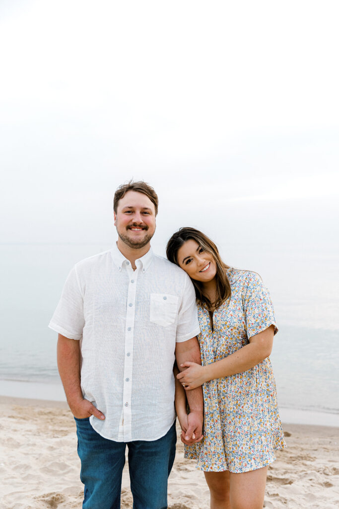 Engagement session at South Beach in South Haven Michigan